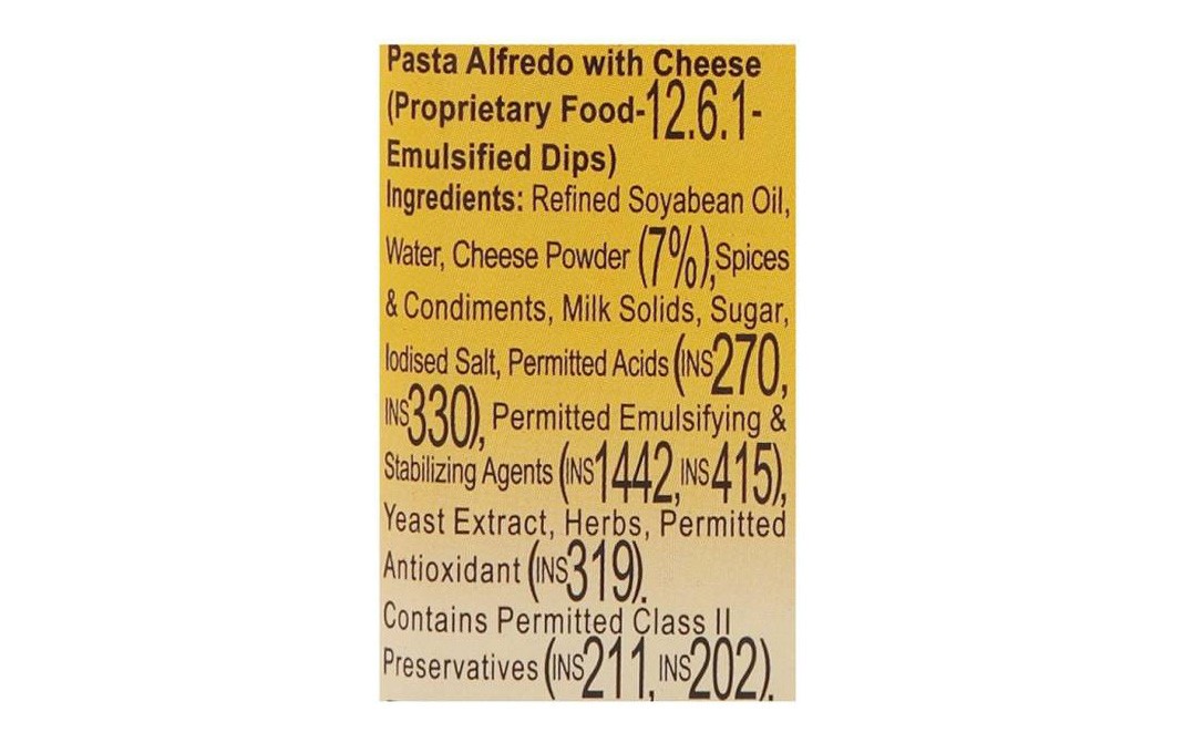 Dr. Oetker Fun foods Pasta Alfredo With Cheese   Plastic Jar  275 grams